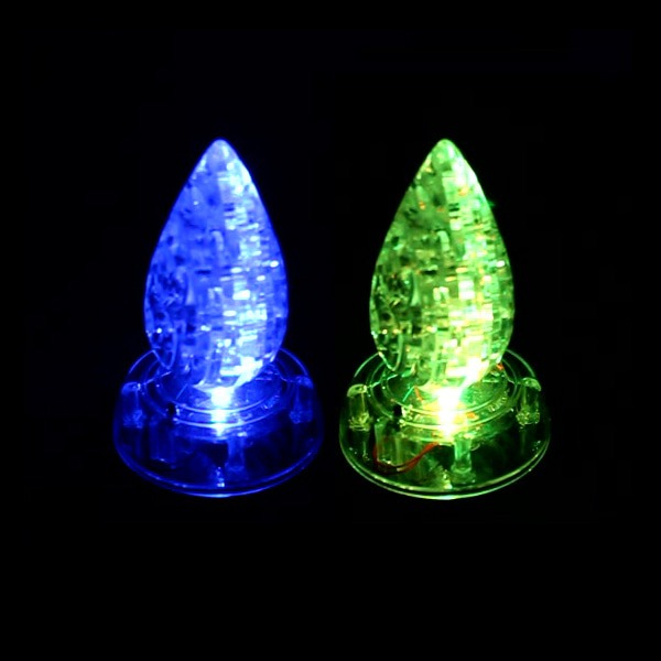 (램프형) LED 크리스탈 3D퍼즐 (물방울) 색상랜덤